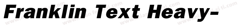 Franklin Text Heavy字体转换